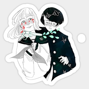 School Girl & Boy Sticker